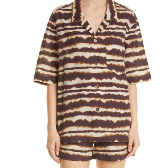 NWT Nanushka Madrid and Soho cotton crepe boxer shorts and camp shirt - Size Sma - Picture 4 of 5